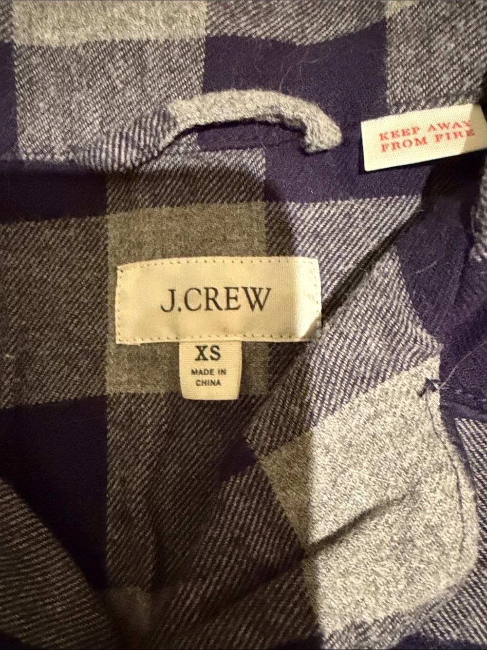 J.Crew Men’s Cotton Flannel Pajama Set Plaid XS Like New 100% cotton